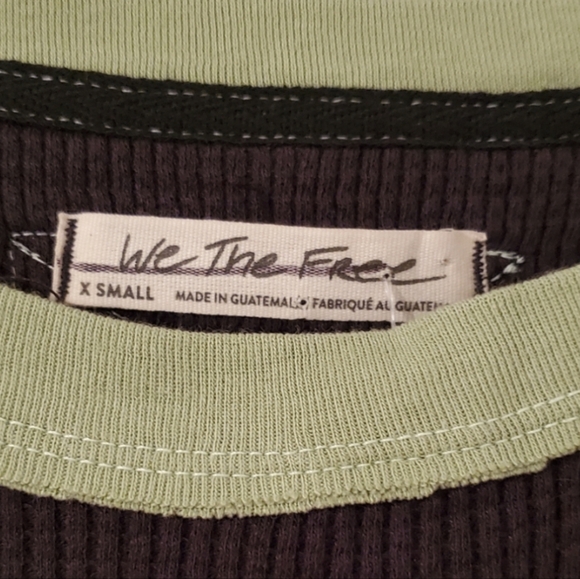 We The Free by Free People Jayson Ringer Thermal Top Oversized Black XS - Picture 7 of 7